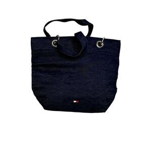 Tommy Hilfiger vintage Y2K dark denim toiletries tote bag
